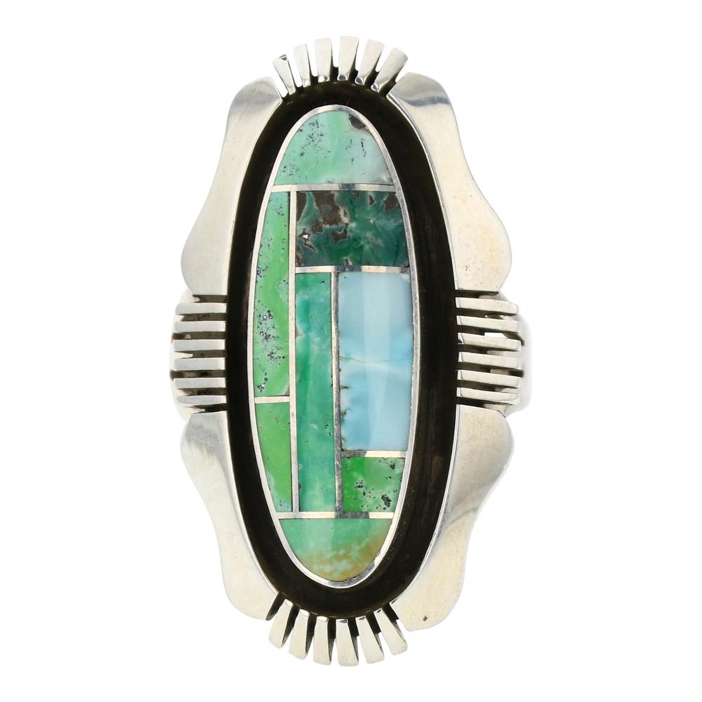 Carico Lake Turquoise & Larimar Inlay Ring (1 of 4)