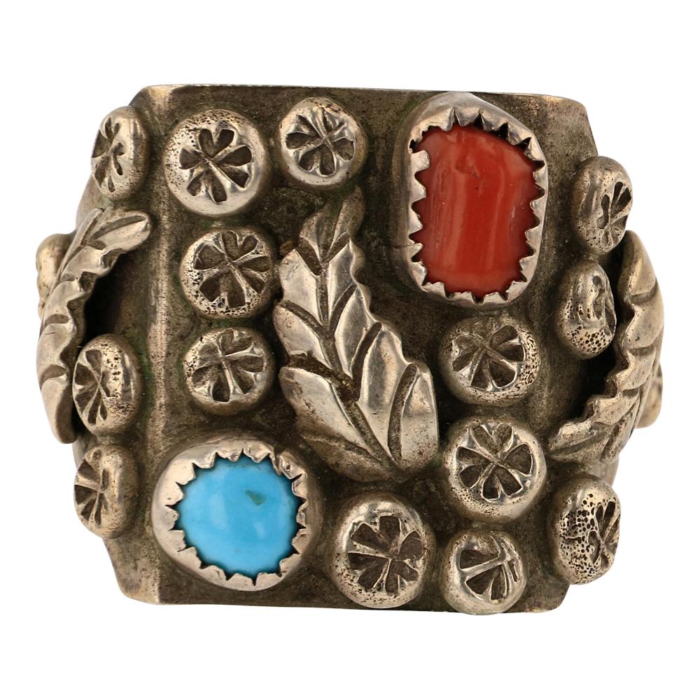 Vintage Turquoise & Coral Ring (1 of 4)
