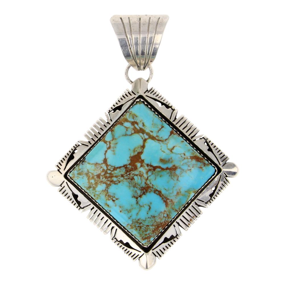 Bruce Wood Royston Turquoise Diamond Pendant (1 of 2)