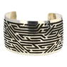 FD Plain Silver Wide Cuff Bracelet