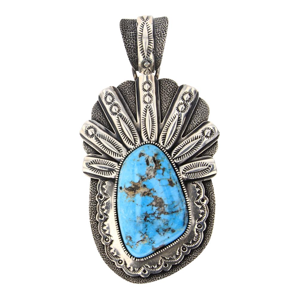 Ray Bennett Ithaca Peak Turquoise Large Freeform Pendant (1 of 2)
