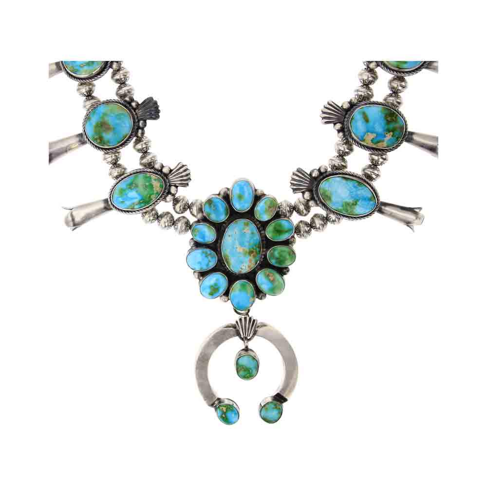 Ray Bennet Sonoran Mountain Turquoise Squash Blossom Necklace (1 of 3)