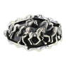 RB Plain Silver Running Horses Ring