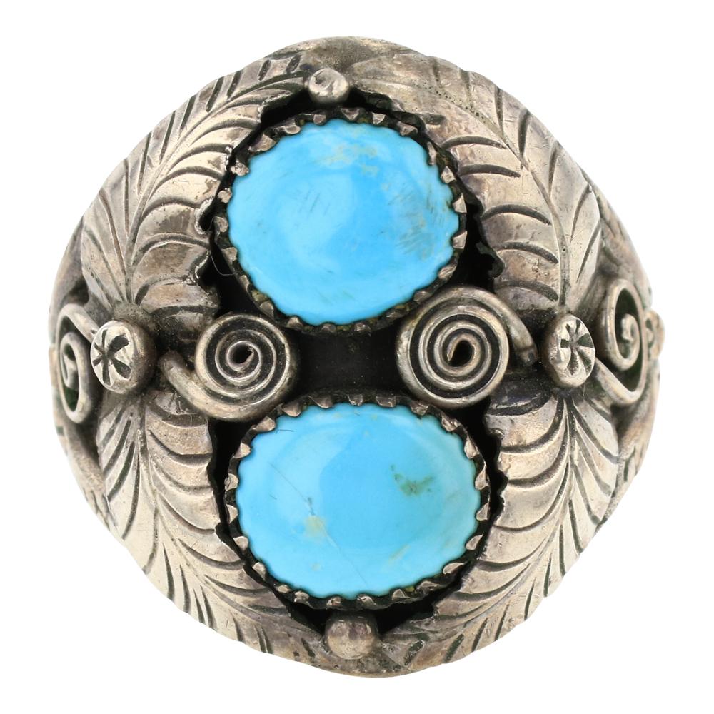 Kingman Turquoise Men's Ring (1 of 3)