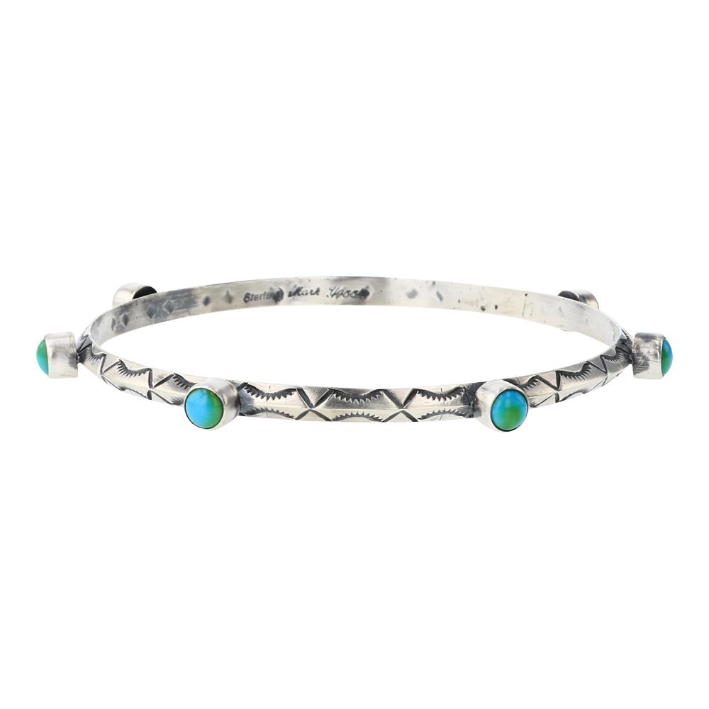 Mark Yazzie Sonoran Turquoise Bangle Bracelet (1 of 3)