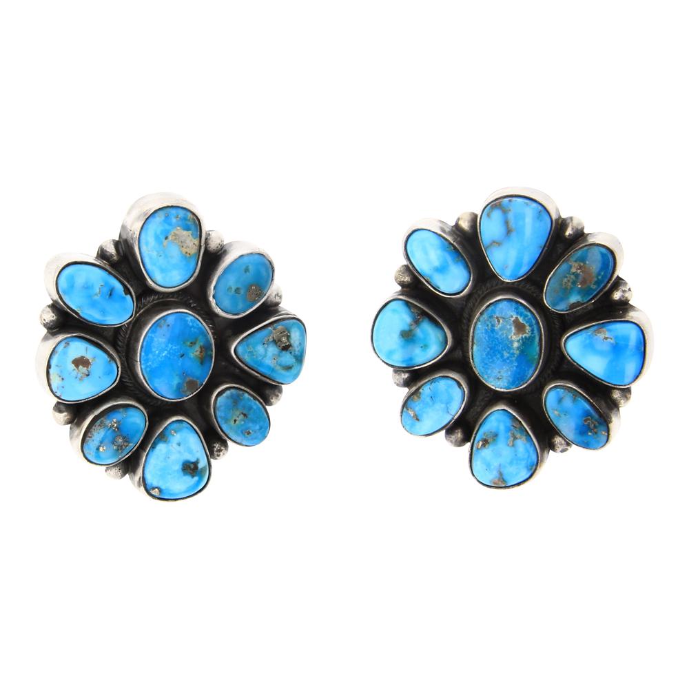 Tricia & Deborah Smith Sonoran Rose Turquoise Cluster Earrings (1 of 3)