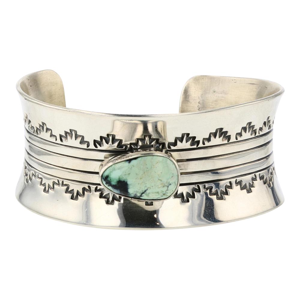 Navajo Contemporary Inward Dome New Landers Chalcociderite Cuff Bracelet (1 of 3)