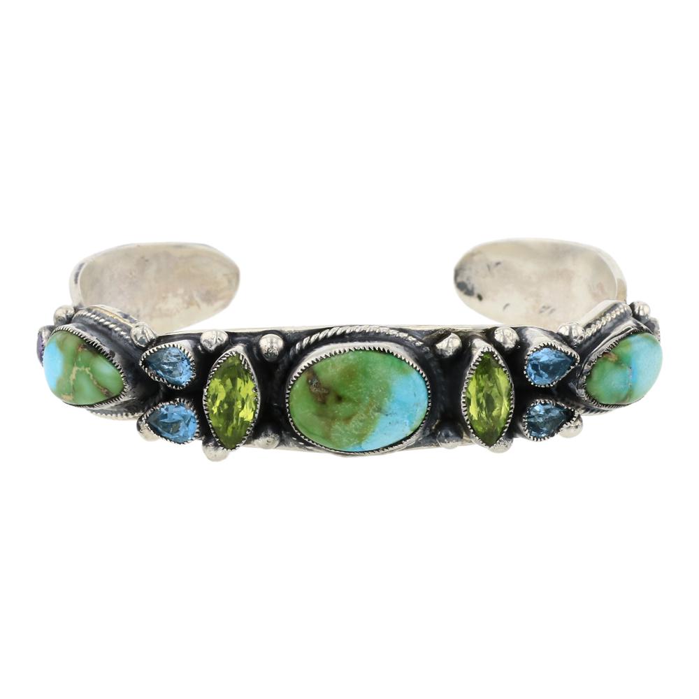 Leo Feeney Sonoran Gold Turquoise Topaz & Peridot Cuff Bracelet (1 of 4)