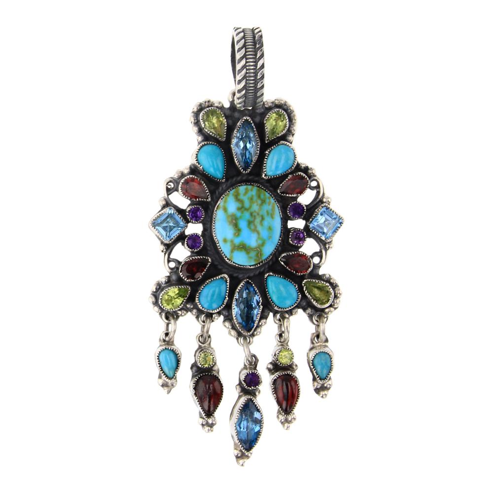 Leo Feeney Turquoise Amethyst Garnet Topaz & Peridot (1 of 2)