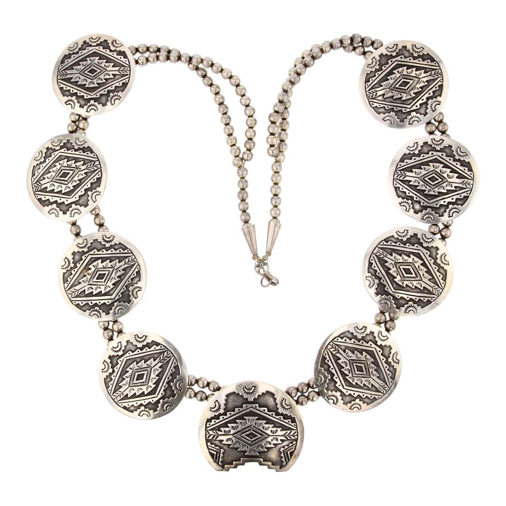 Vintage Navajo Plain Silver Necklace (1 of 3)