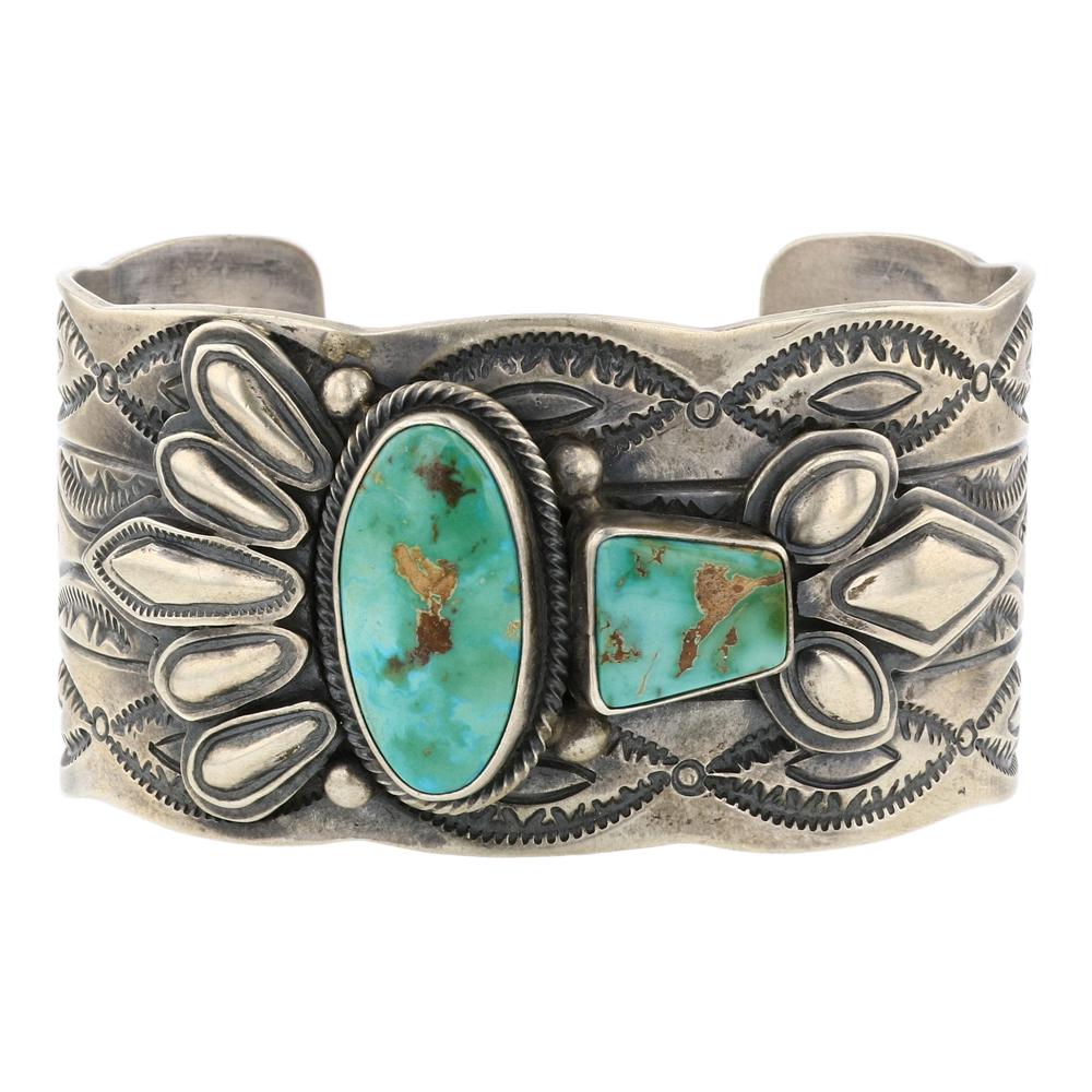 Danny Clark Royston Turquoise Bump Out Cuff Bracelet (1 of 4)