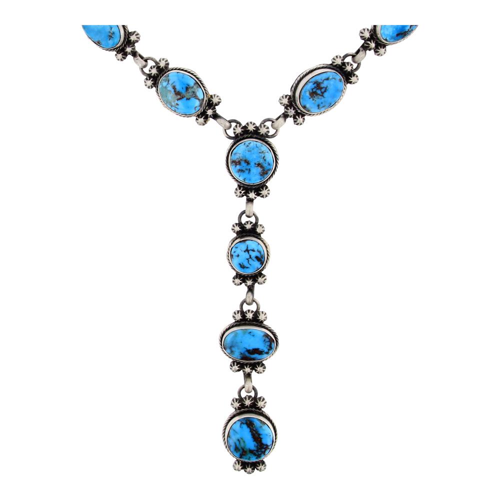 Beatty Tom Turquoise Mountain Turquoise Lariat Necklace (1 of 3)