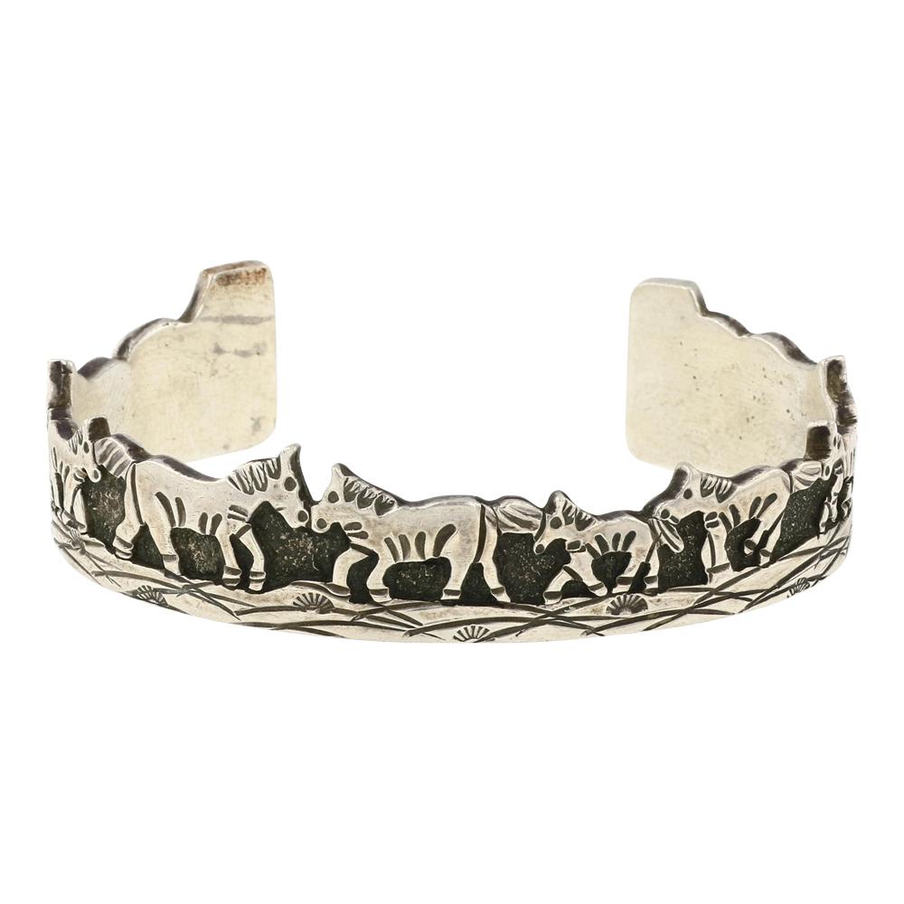 Elaine Becenti Storyteller Horse Cuff Bracelet (1 of 4)