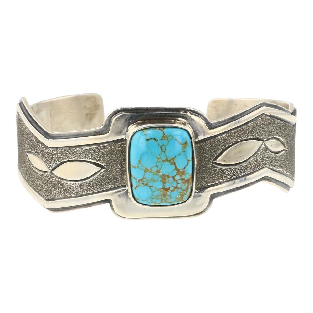Danny Clark Number Eight Turquoise Contemporary Cuff Bracelet (1 of 3)