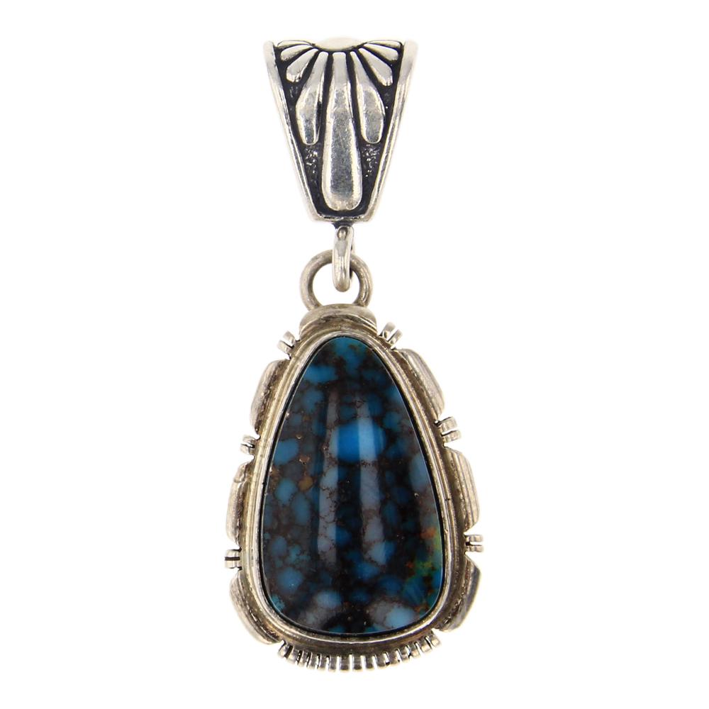 Larry Yazzie Spiderweb Turquoise Pendant (1 of 2)