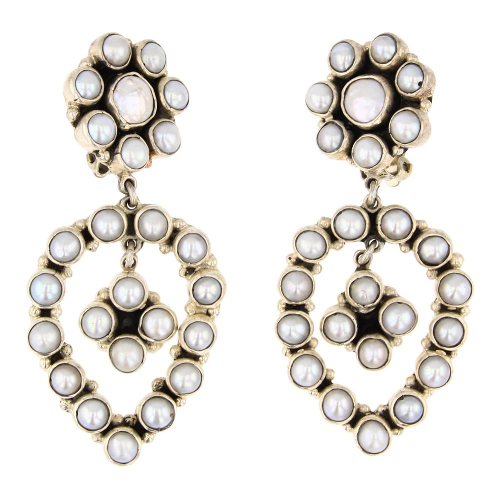 Fredirco Jimenez Cultured Pearl Cluster Earrings (1 of 2)