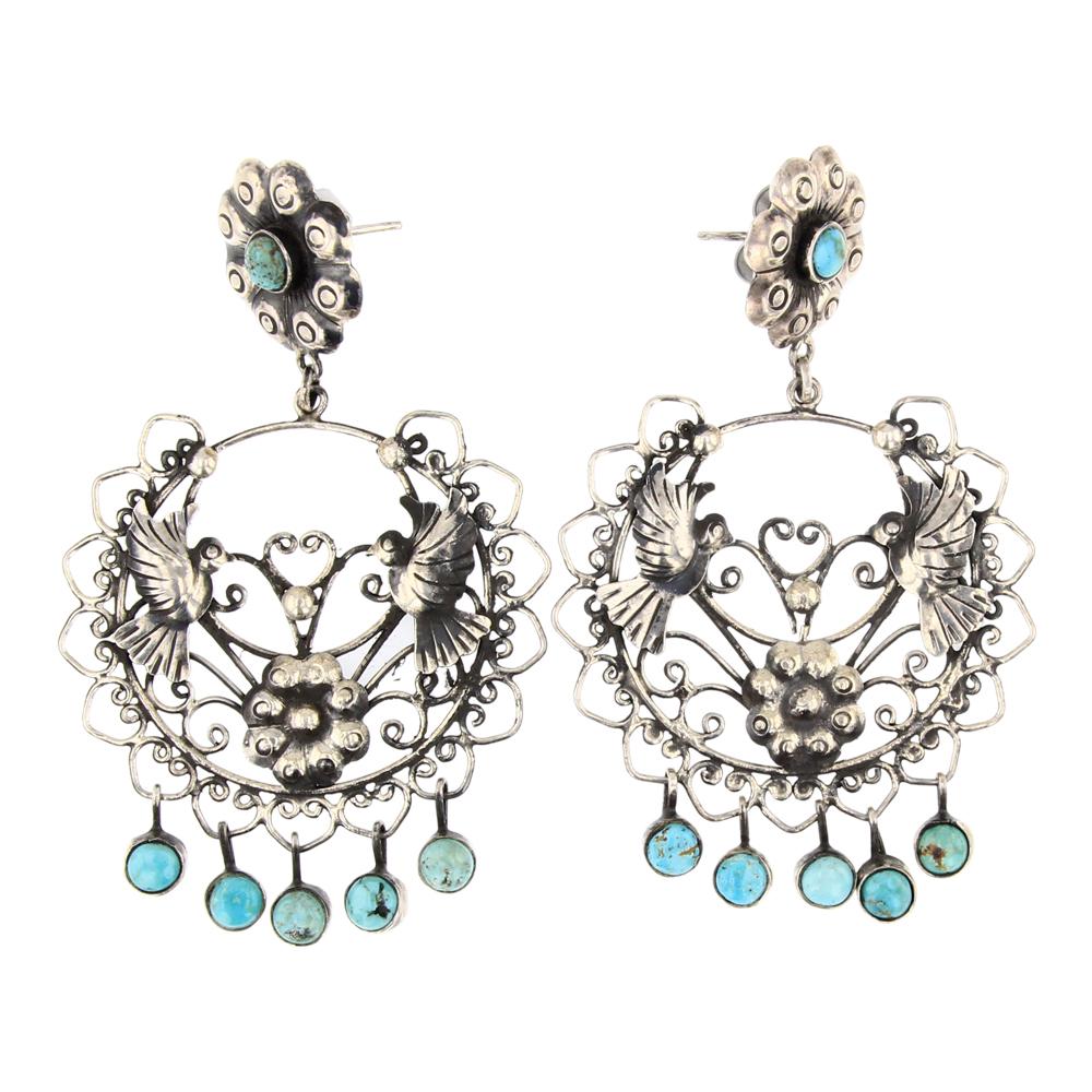 Federico Jimenez Turquoise Love Birds Earrings (1 of 2)