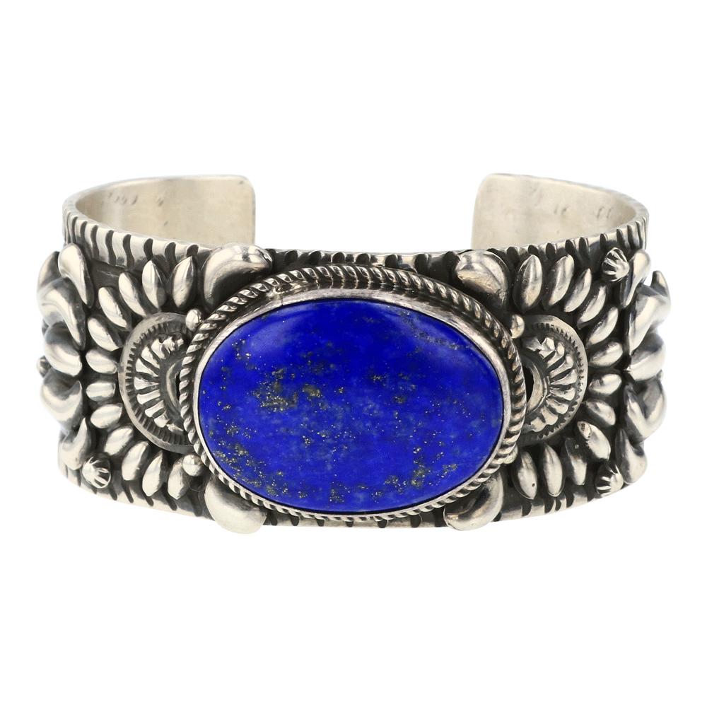 Darryl Becenti Lapis Stamp Work Bump Out Cuff Bracelet (1 of 4)