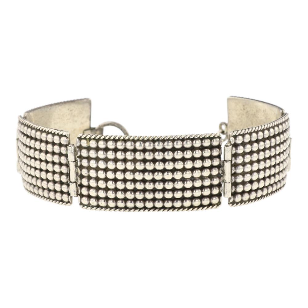 Navajo Plain Silver Link Bracelet (1 of 4)