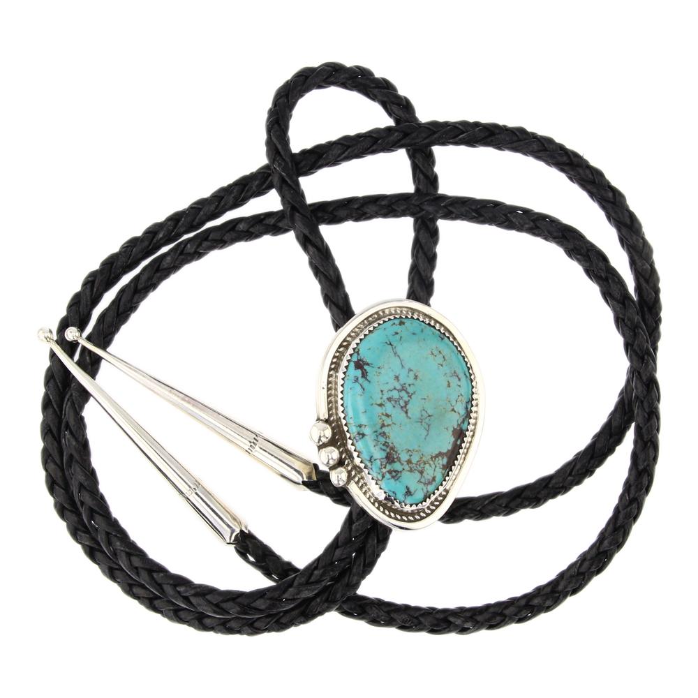 Navajo Turquoise Bolo Tie (1 of 3)