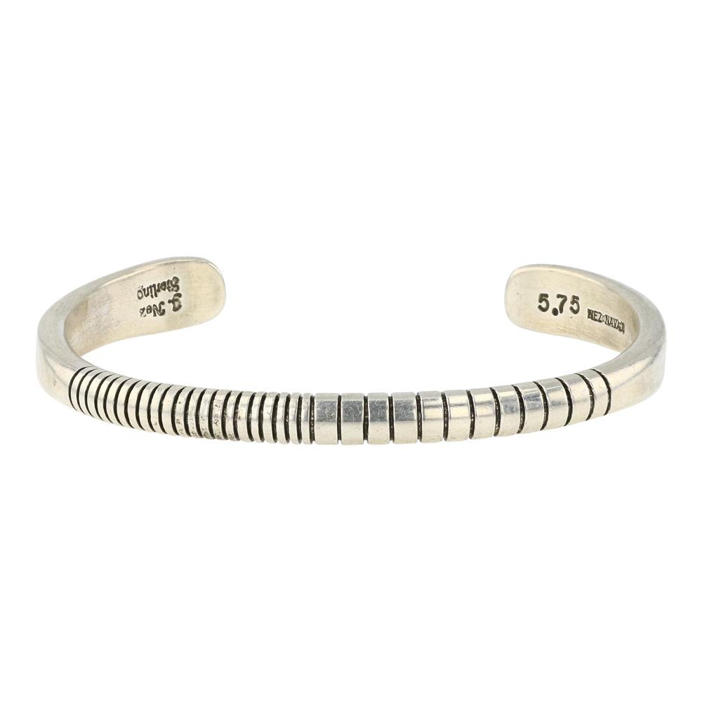 Johnathan Nez Navajo Plain Silver Contemporary Cuff Bracelet (1 of 3)