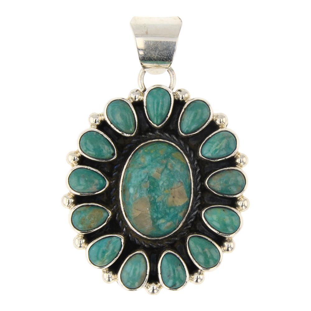 Albert Dawes Fox Turquoise Pendant (1 of 2)