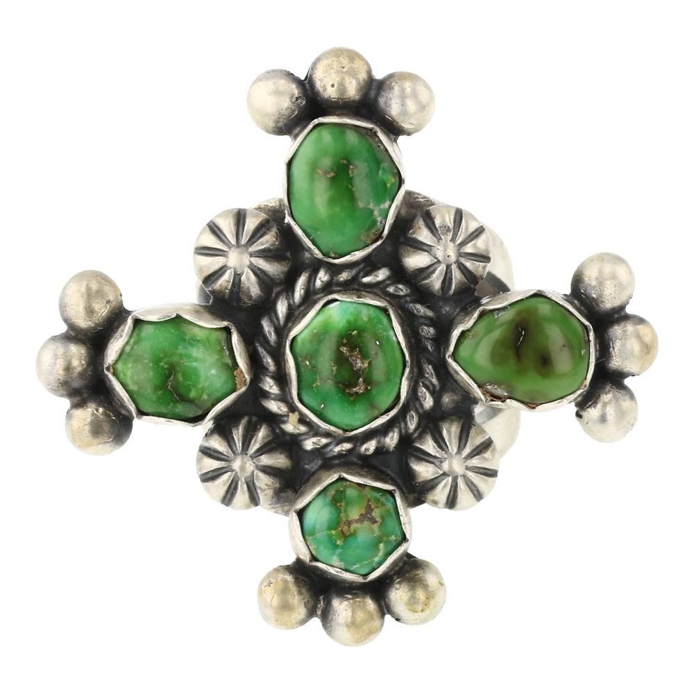 Paul Livingston Sonoran Gold Turquoise Zia Symbol Ring (1 of 3)