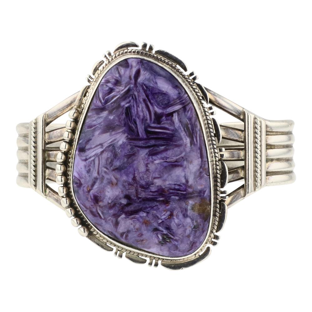 John Nelson Charoite Freeform Cuff Bracelet (1 of 3)