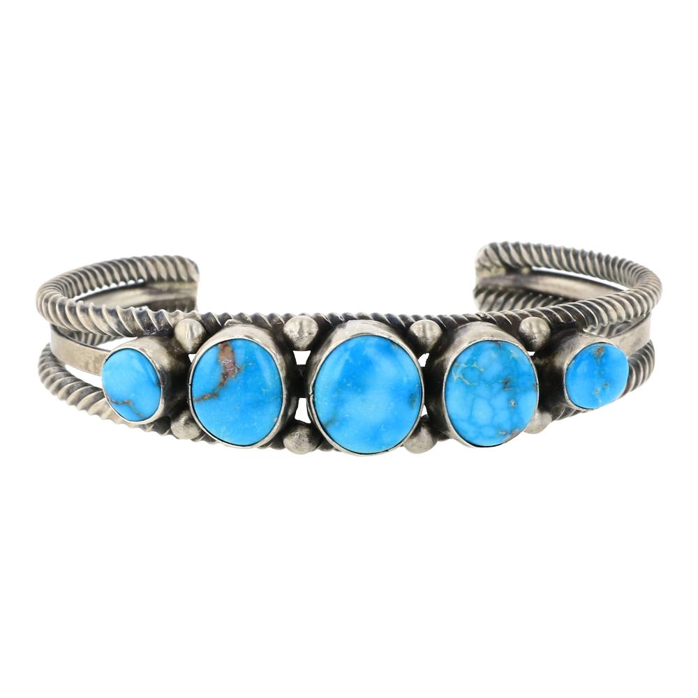 Bobby Johnson Blue Bird Turquoise Cuff Bracelet (1 of 3)