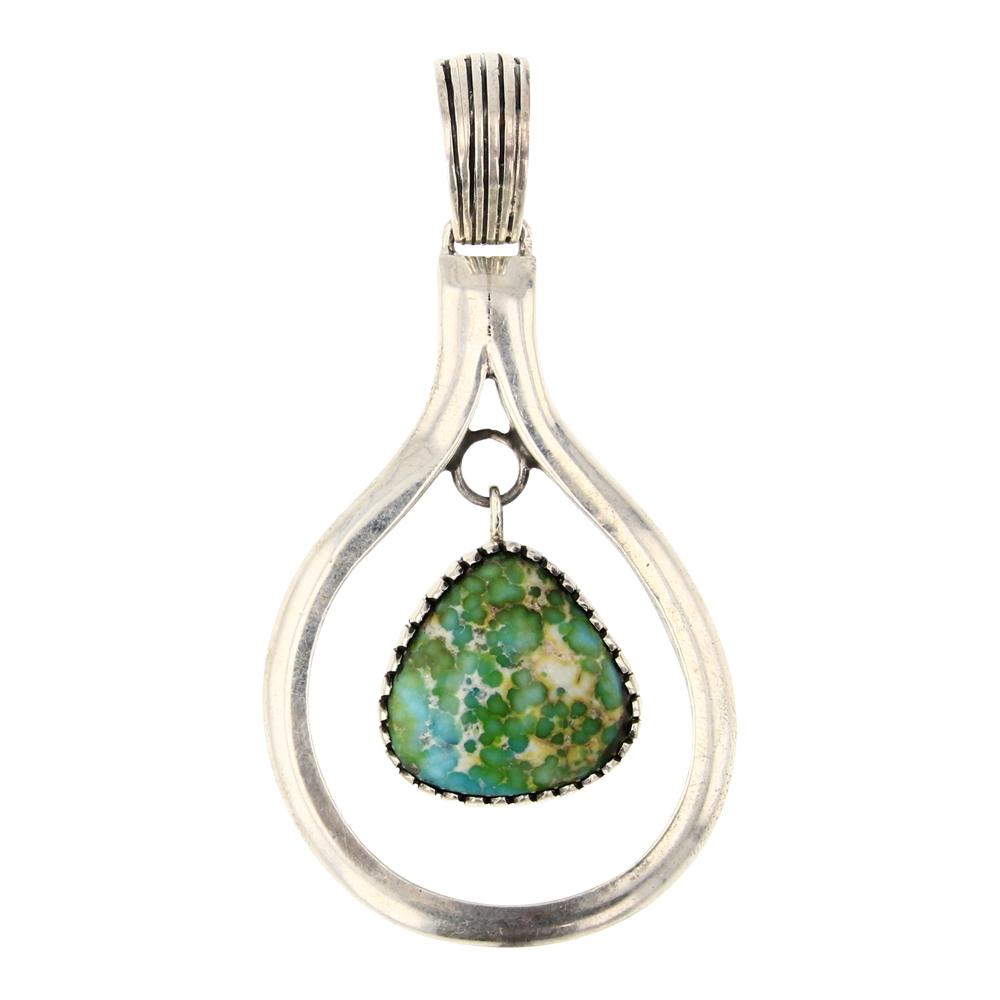 Allison Snowhawk Lee Sonoran Gold Turquoise Pendant (1 of 2)
