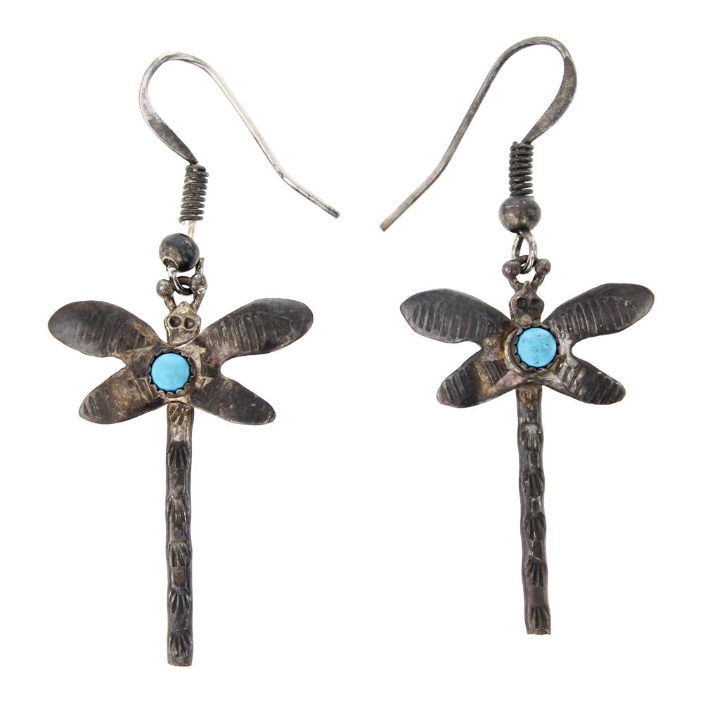Vintage Turquoise Dragonfly Earrings (1 of 2)