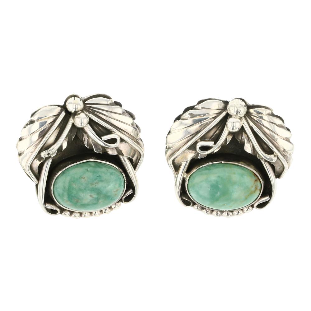 Mary Ellen Nevada Turquoise Feather Earrings (1 of 2)