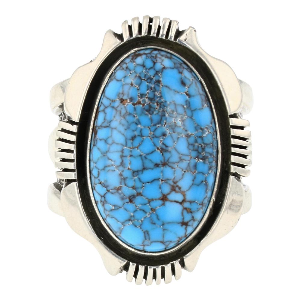 Bobby Johnson Blue Gem Turquoise Triangle Work Bracelet (1 of 3)