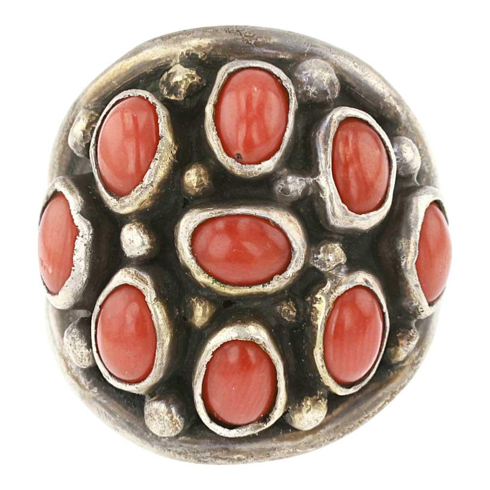 Vintage Mediterranean Coral Knuckle Ring (1 of 3)