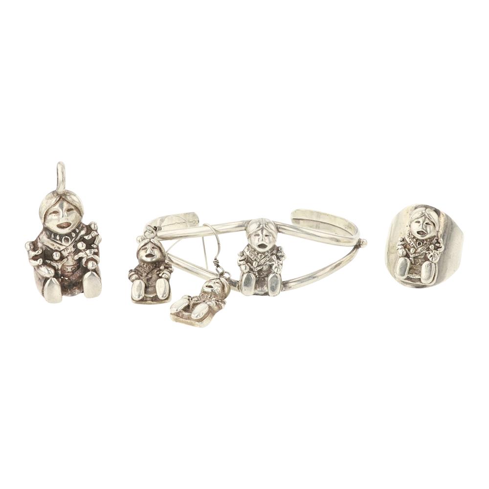 Vintage Carol Felley Plain Silver Story Teller Complete Set (1 of 3)