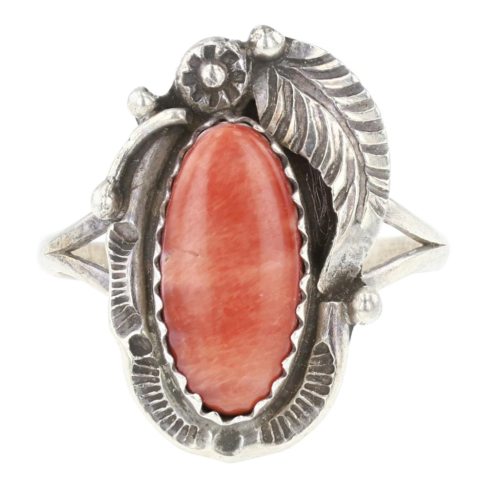 Navajo Spiny Oyster Leaf work Ring (1 of 3)