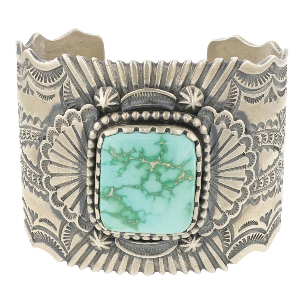 Arnold Blackgoat  Nevada Stamp Work Cuff Bracelet (1 of 3)