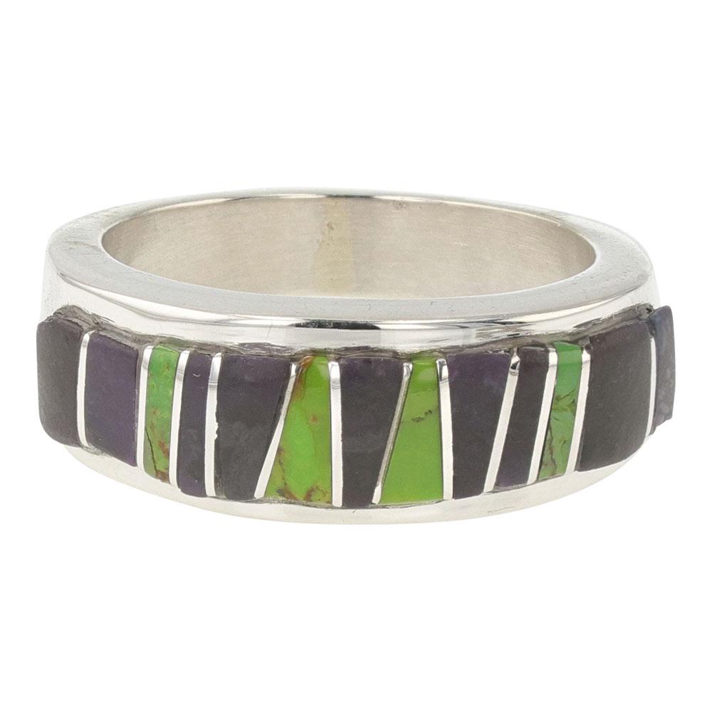 Mark Yazzie Gaspeite & Sugilite Ring (1 of 4)