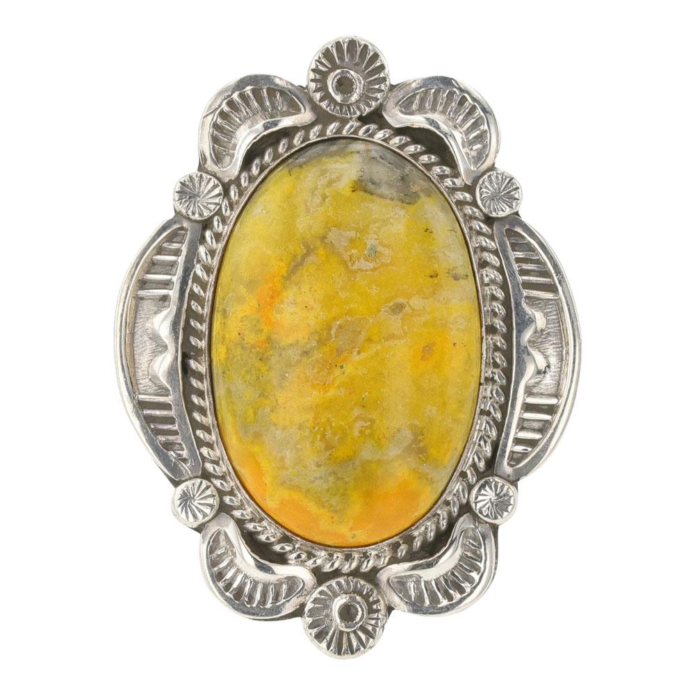 Ella lInkin Bumblebee Jasper Stamp work Ring (1 of 3)