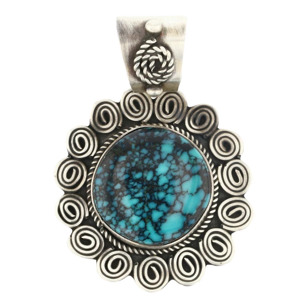 Randall Endito Spiderweb Turquoise Pendant (1 of 2)