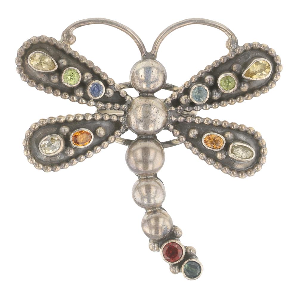 Darrin Livingston Semi Precious Faceted Gem Stones Dragon fly Ring (1 of 3)