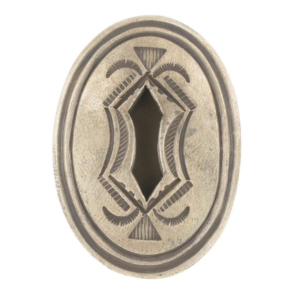 Calvin Martinez Plain Silver Stamp Ring (1 of 4)