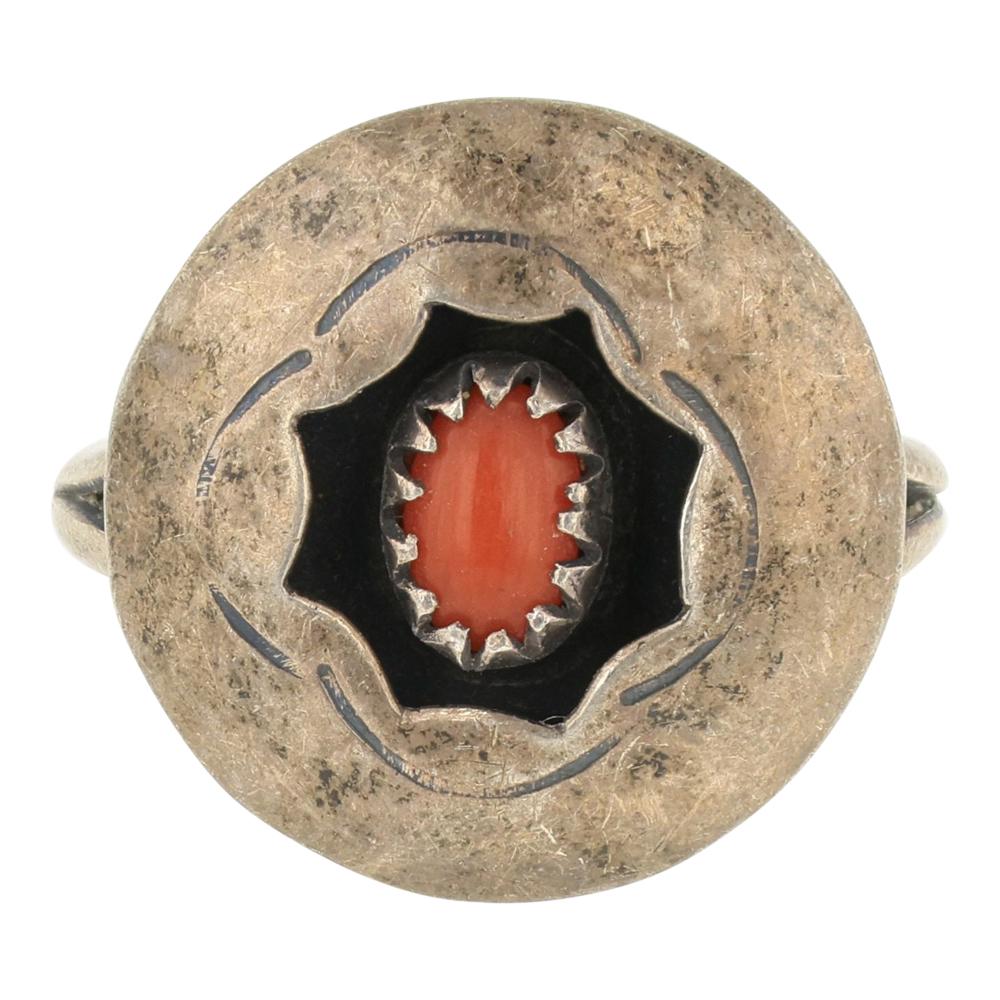 Vintage Coral Shadowbox Ring (1 of 3)