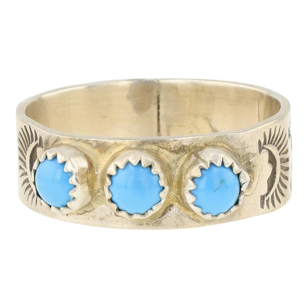 Rick Enriquez Navajo Kingman Turquoise Ring (1 of 4)