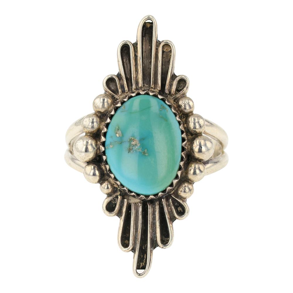 Navajo Blue Gem Turquoise Ring (1 of 3)