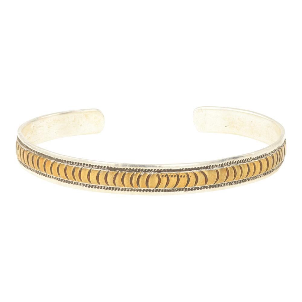 Navajo Sterling Silver & Gold Fill Bracelet (1 of 3)