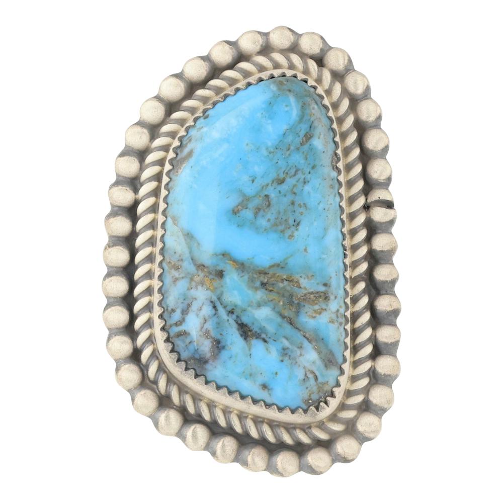 Leslie Nez Nacozari Turquoise Freeform Ring (1 of 3)