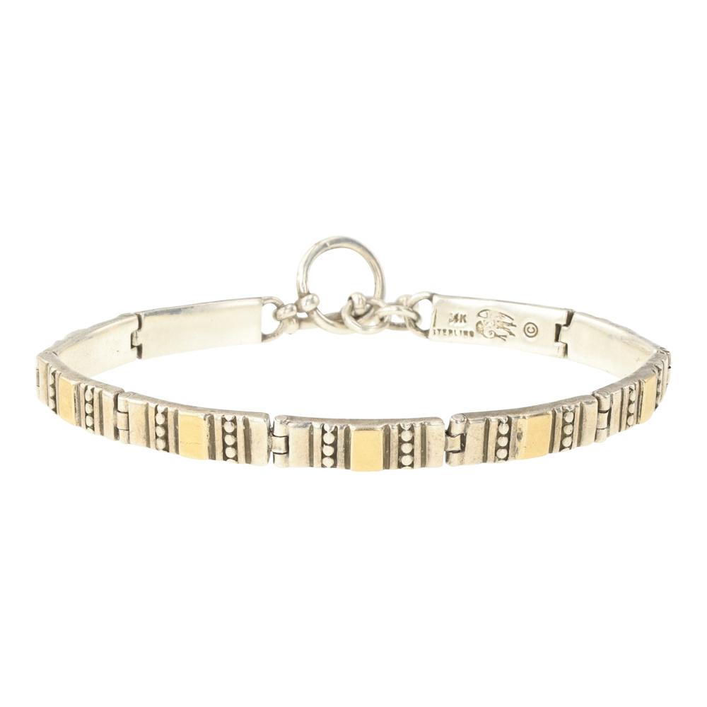 Southwest Shop 14K Gold & Sterling Link Bracelet (1 of 3)