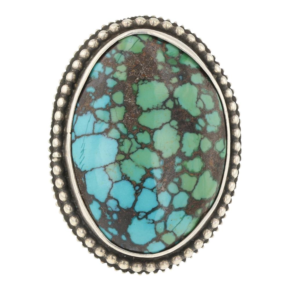Jerry Faires Anglo Southwest Artist Spiderweb Turquoise Ring (1 of 4)