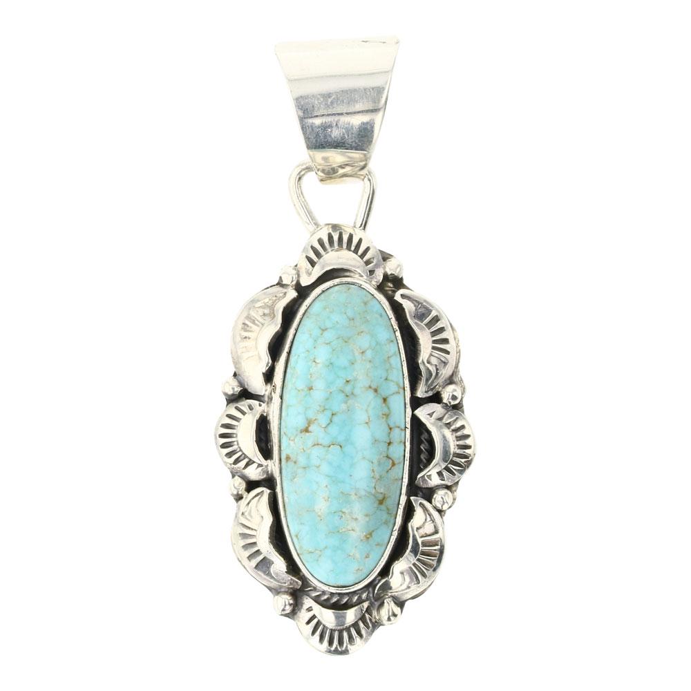 Sheila Becenti Nevada Turquoise Pendant (1 of 2)